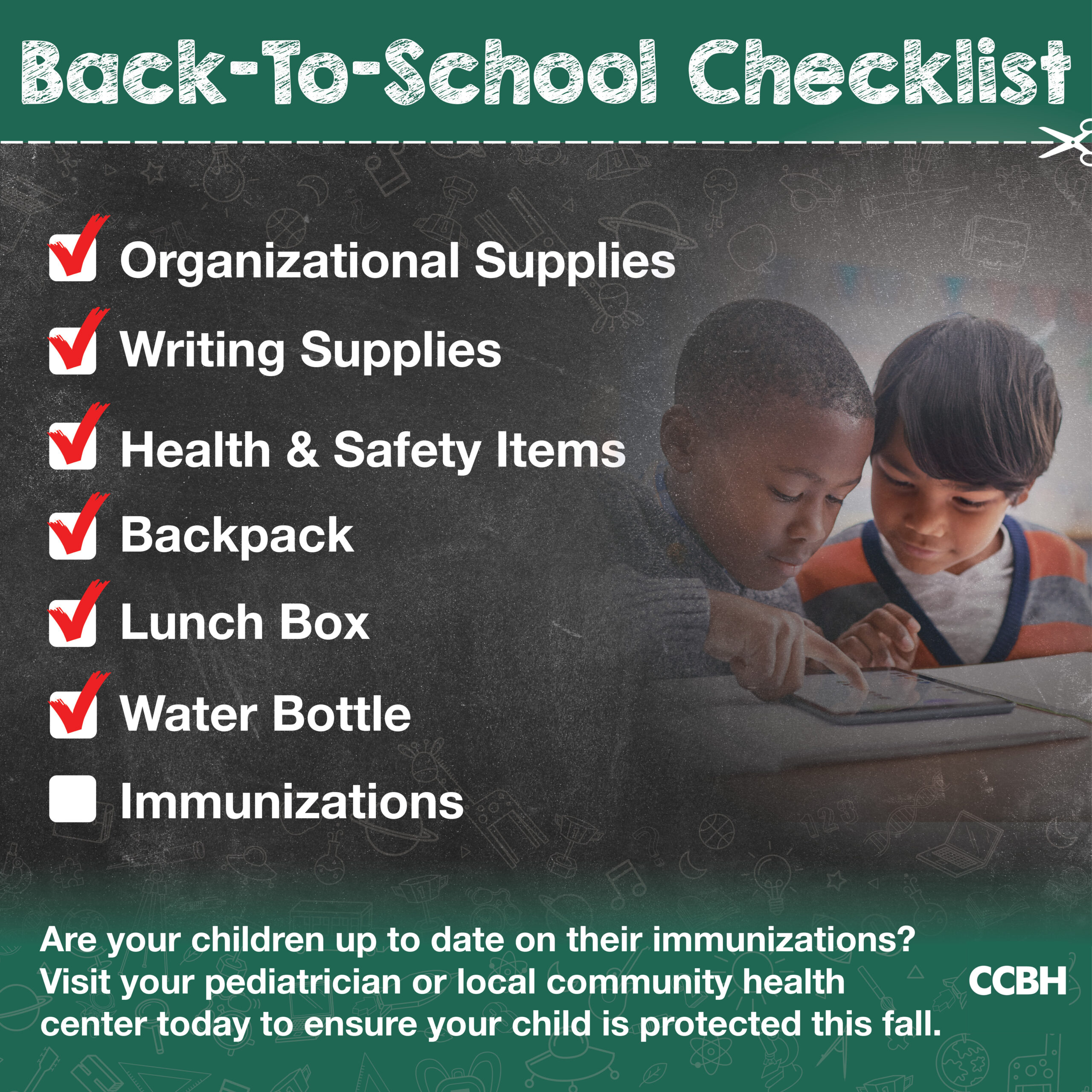 CCBH Back to School Checklist - Final